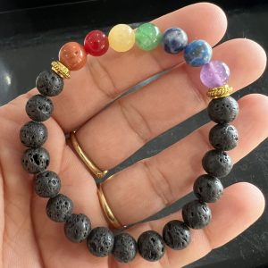 Seven Chakra with Lava Stone Bracelet
