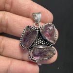 Amethyst Raw Flower Pendant