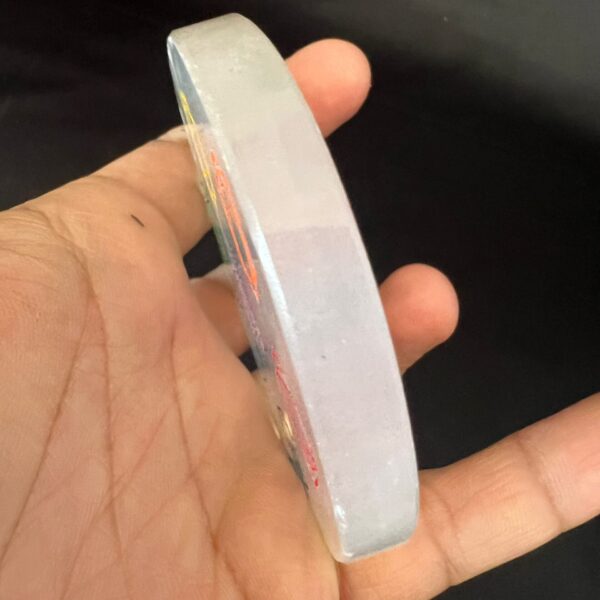 Selenite Seven Chakra Charging Plate with Free Stand