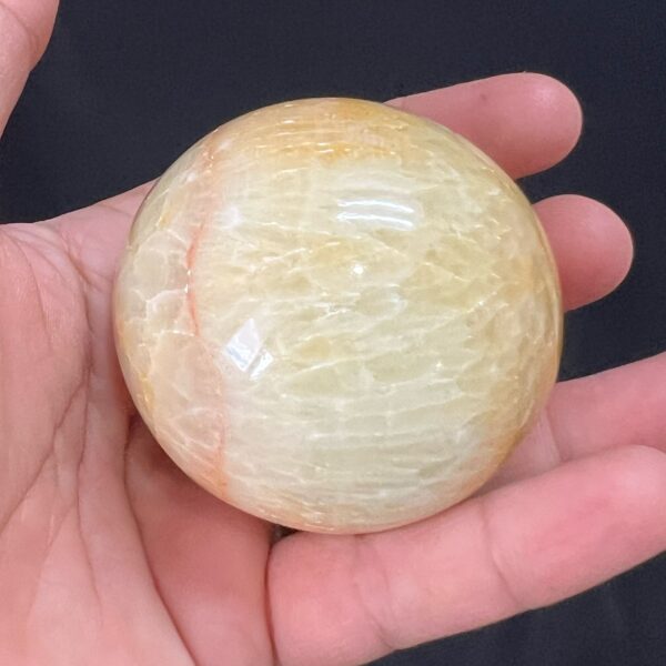 Banded Green Calcite Sphere