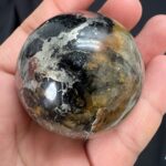 Golden Healer Quartz with Pyrite Sphere