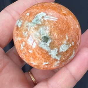Sunstone with Apatite Sphere