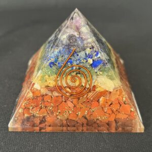 Seven Chakra Orgonite Pyramid