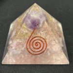 Rose Quartz & Amethyst Orgonite Pyramid