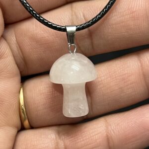 Rose Quartz Mushroom Pendant