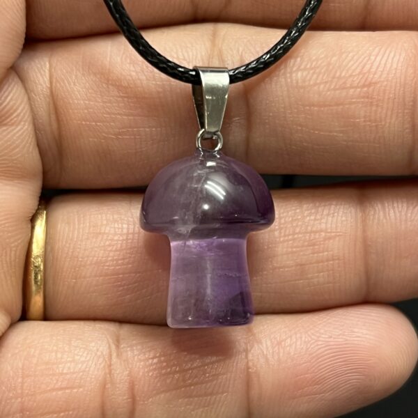 Amethyst Mushroom Pendant