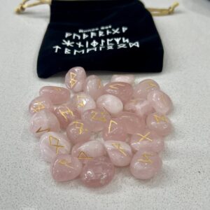 Rose Quartz Runes Stones