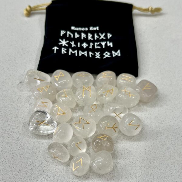 Clear Quartz Runes Stones