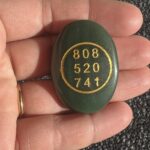Jade Zibu Coin with display stand