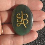 Jade Zibu Coin with display stand