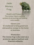 Large Jade Money Frog