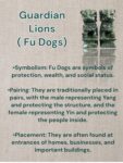 Feng Shui Guardian Lions / Fu Dogs pair.