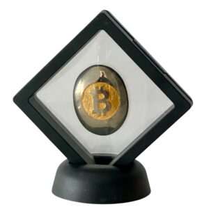 Pyrite Bit Coin with display case
