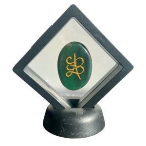 Jade Zibu Coin with display stand