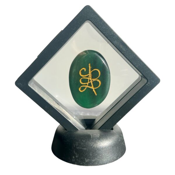 Jade Zibu Coin with display stand